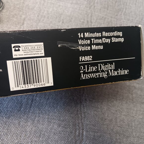Vtg Southwestern Bell Freedom Phone (FA982) 2-Line Digital Answering Machine - Picture 12 of 16